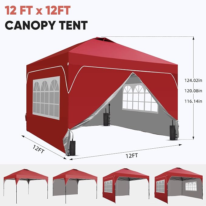 GDY 12x12FT Pop Up Canopy Tent - Image 2