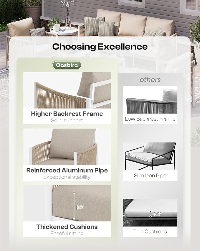 Aluminum Outdoor Patio Furniture Set - Image 2