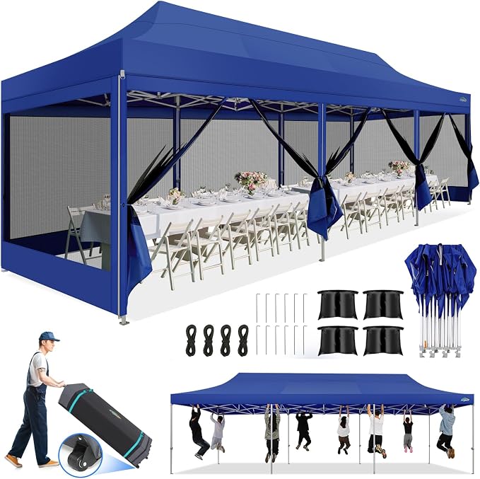 COBIZI 10x30 Canopy Tent, Heavy Duty Pop up Canopy by COBIZI
