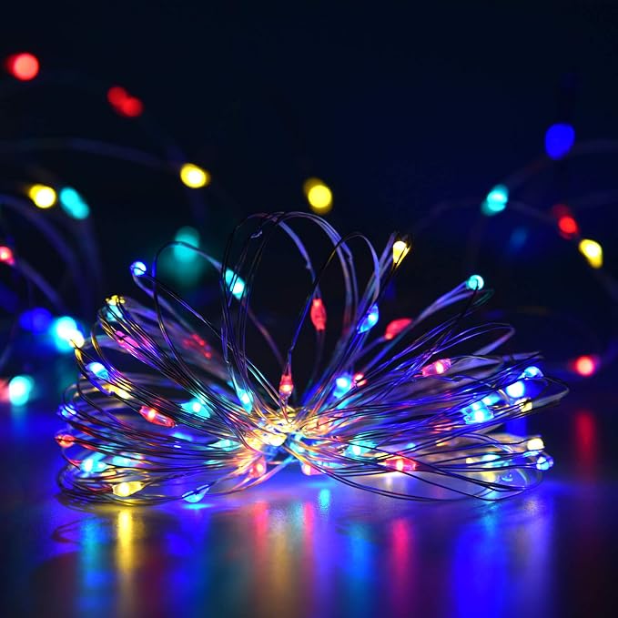 2 Pack 100 LED Solar Powered String Lights, Outdoor Waterproof Copper Wire 8 - Image 2