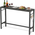 Outdoor Patio Bar Table, Metal Pub Height Bistro Deske by Liskanap