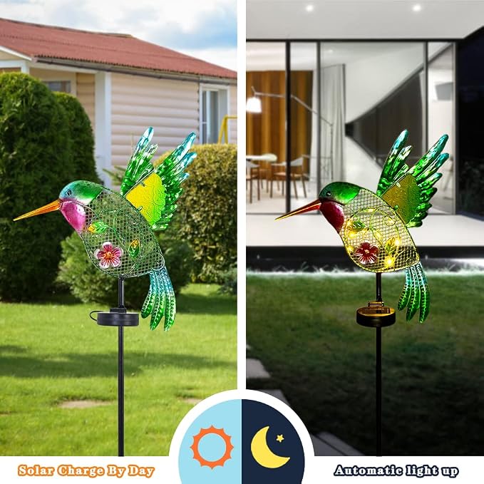 DREAMYSOUL Outdoor Solar Garden Lights, Hummingbird Solar Lights - Image 3