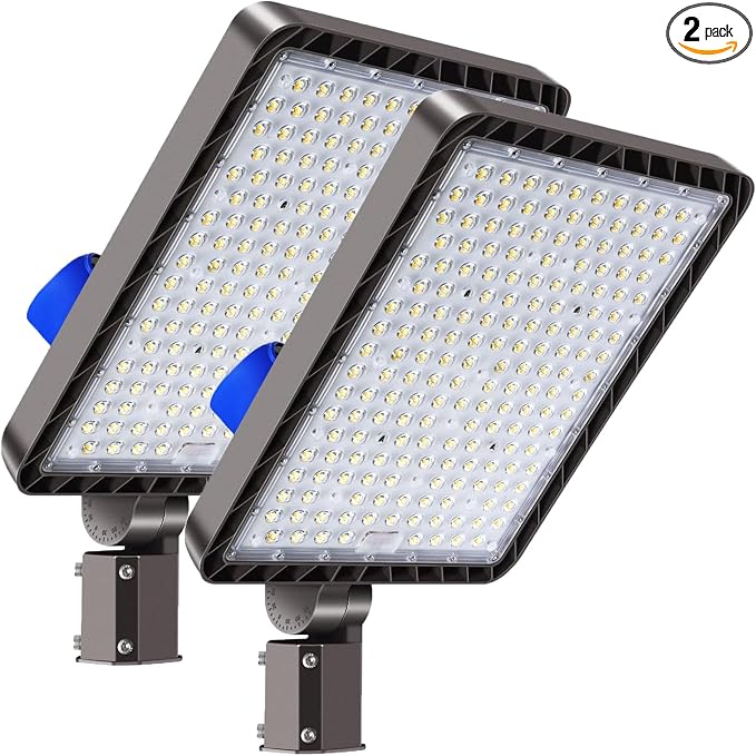Juyace 480W LED Parking Lot Light 2 Pack, Slip Fitter Mount Outdoor Street Light by Juyace