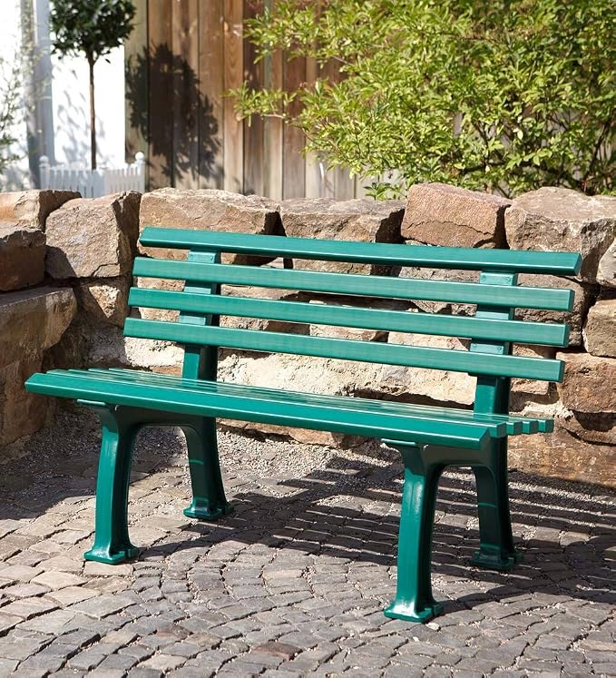Plow & Hearth Weatherproof German PVC Outdoor Bench | Holds Up to 500 lbs | - Image 7