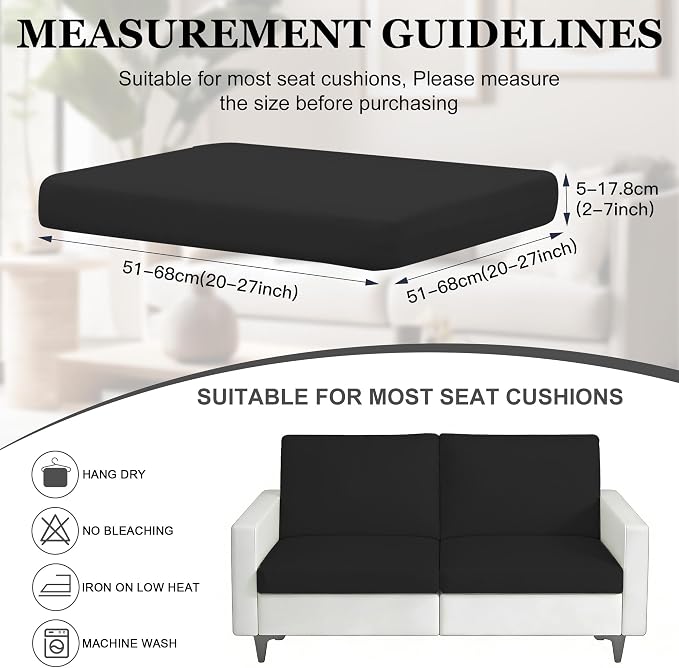 4Pcs Patio Stretch Cushion Covers, Outdoor Sofa Replacement Cover Slipcovers - Image 2