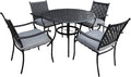 Garden Elements 5-Piece Outdoor Patio Dining Set – 42" Round Table by GardenElements