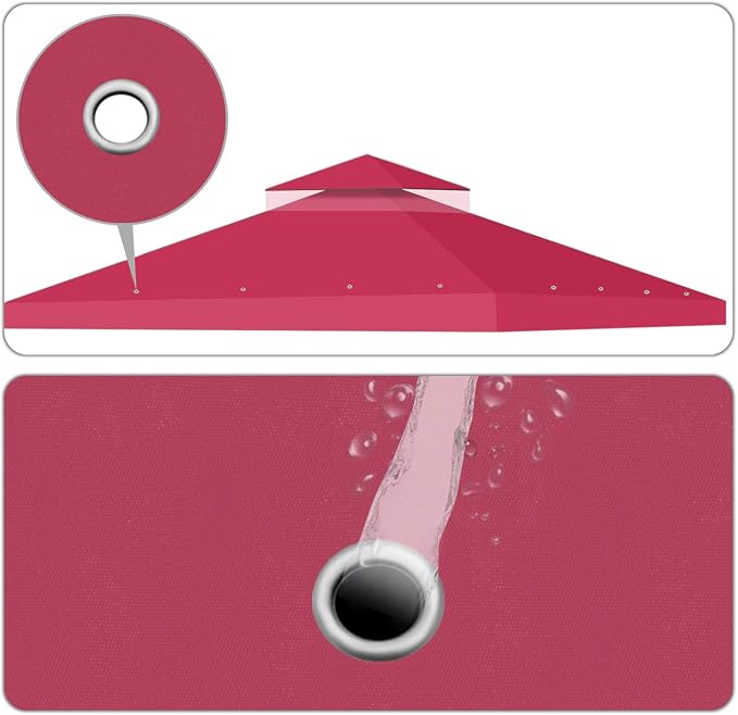 Flexzion Gazebo Cover Replacement Canopy Top 12x12 Ft - Image 9