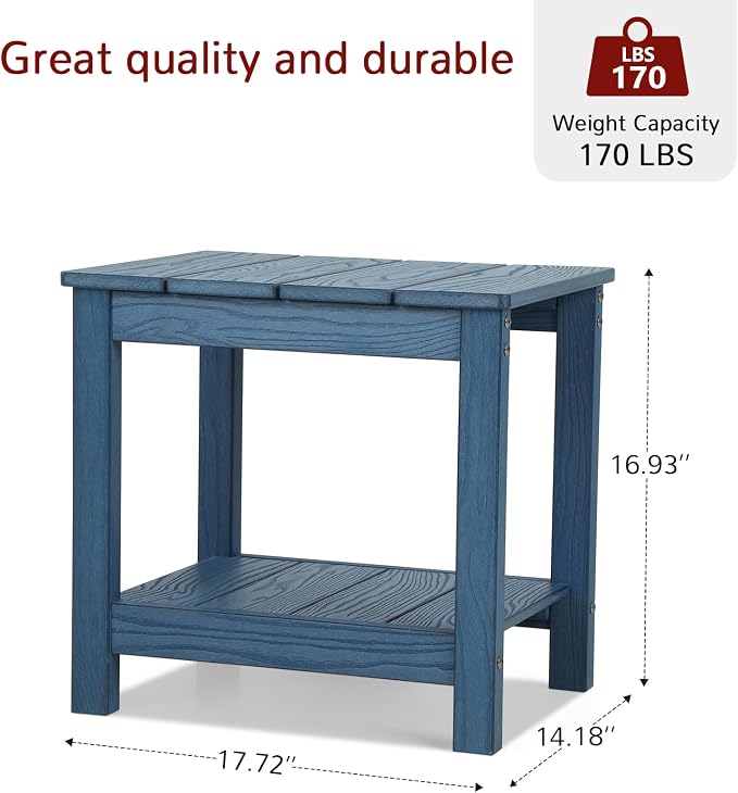 Stoog Outdoor Side Table, All-Weather Adirondack Side Table, Never Fade or Rot - Image 2