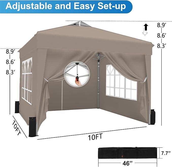 SANWAY 10x10 Pop Up Canopy Tent - Image 7