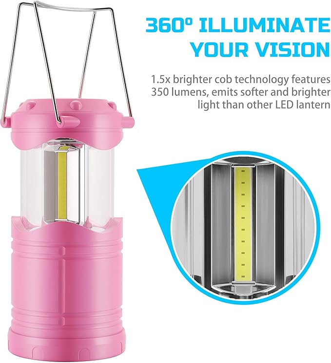 Lichamp LED Camping Lantern, 4 Pack Battery Powered Flashlight - Image 5