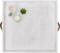 SwallowLiving 24 x 24 Inches Extra Large Square Wood Ottoman Tray by SwallowLiving