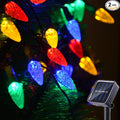 2 Pack Solar Christmas Lights Outdoor C6 Strawberry String Lights, LED by Huacenmy