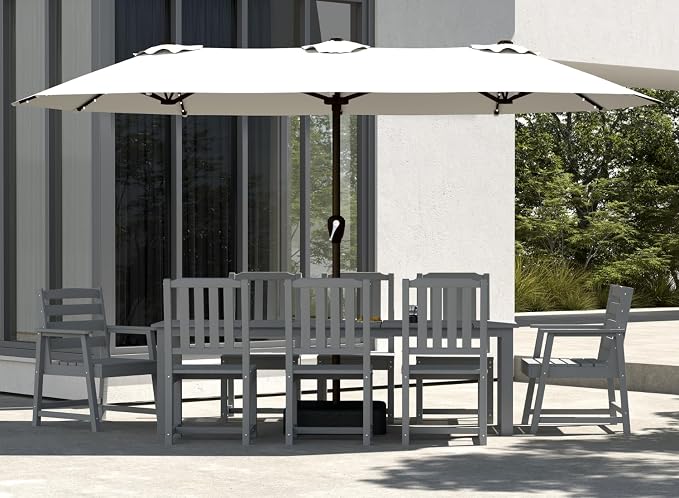 9-Piece Grey Outdoor Dining Set - Image 9