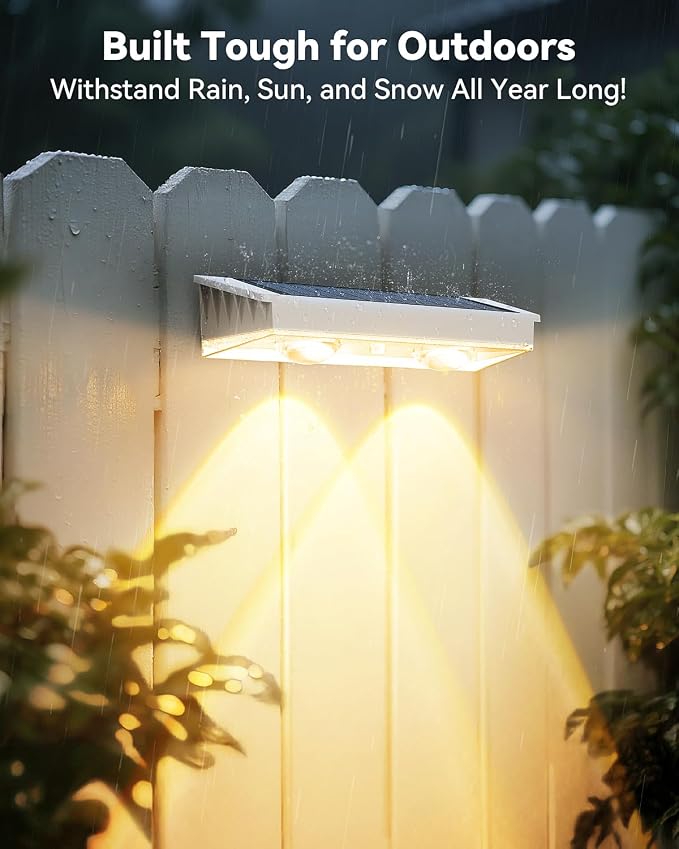 Fence Lights Solar Powered 12 Pack, 7 Fixed Colors & Color Changing Solar Fence - Image 6