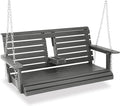 Poly Lumber 2-Seat Porch Swing, HIPS 4.5-Feet Bench Swing by Mosbrisa
