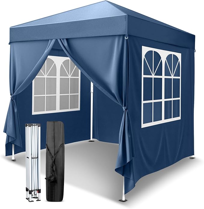 VINGLI Pop Up Canopy Tent with Sidewalls, Outdoor Gazebo Canopy Tent, Patio by VINGLI