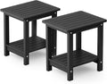 YEFU Outdoor Side Table for Patio: 16" HIPS Weather by YEFU