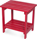 Shine Company Providence Rectangular Solid Wood Side Table, Outdoor Adirondack by ShineCompany
