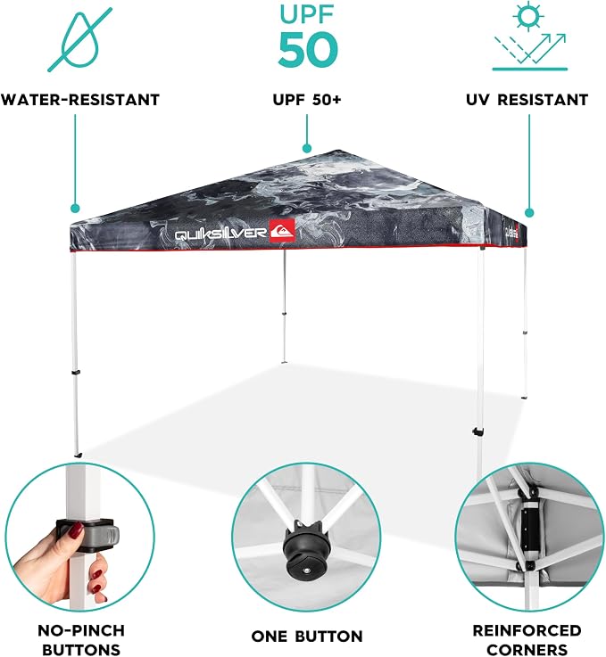 Quiksilver 10x10 Pop Up Canopy – UPF 50+ Outdoor Beach Tent - Image 4