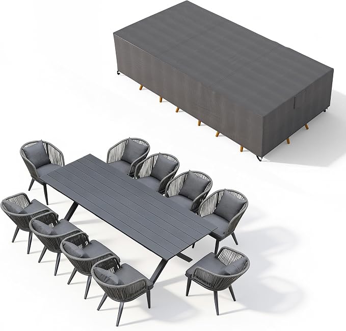 PURPLE LEAF 11 Pieces Patio Dining Set by PURPLELEAF