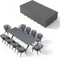 PURPLE LEAF 11 Pieces Patio Dining Set by PURPLELEAF