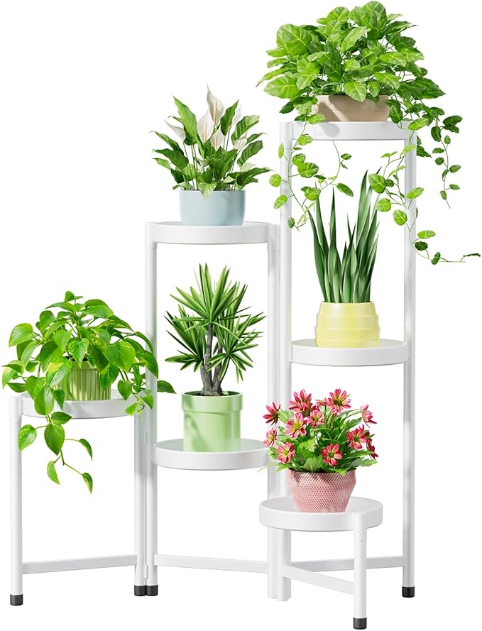 iDavosic.ly Plant Stand Indoor Outdoor, 6 Tier Corner Metal Flower Display by iDavosicly