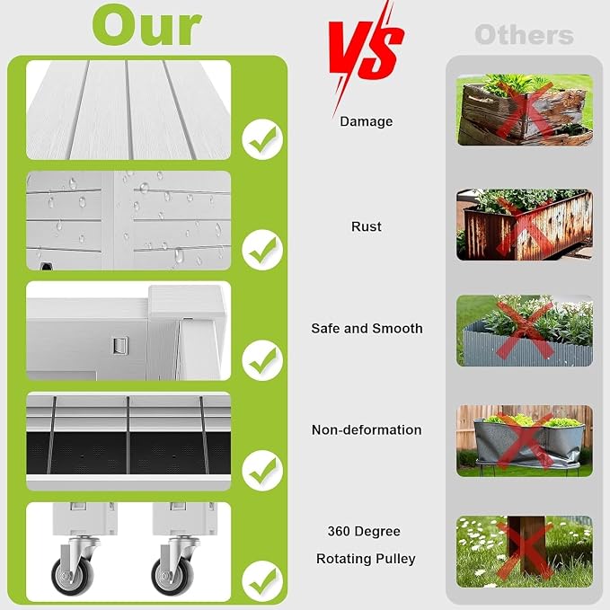 Raised Garden Bed with Trellis, 21 Gallon Self Watering Planter Box with - Image 3