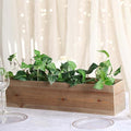 Efavormart 24"x6" Natural Rectangular Wood Planter Box Set by efavormart