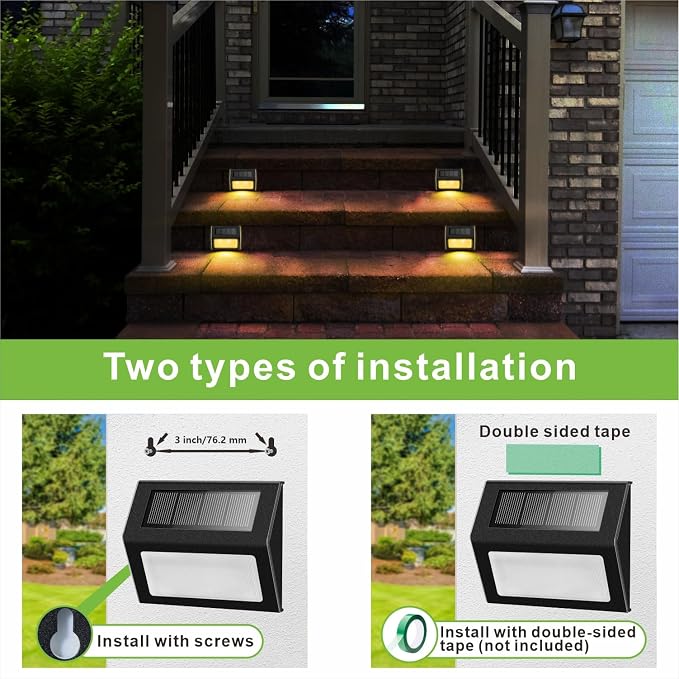 XLUX Solar Lights for Steps Decks Pathway Yard Stairs Fences, LED lamp - Image 3