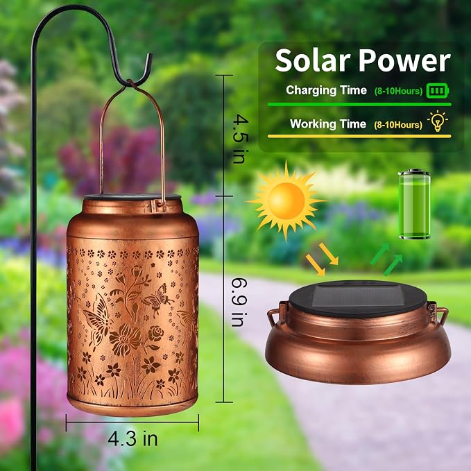 Solar Lantern Outdoor Hanging Lights Christmas Birthday Gifts - Image 5