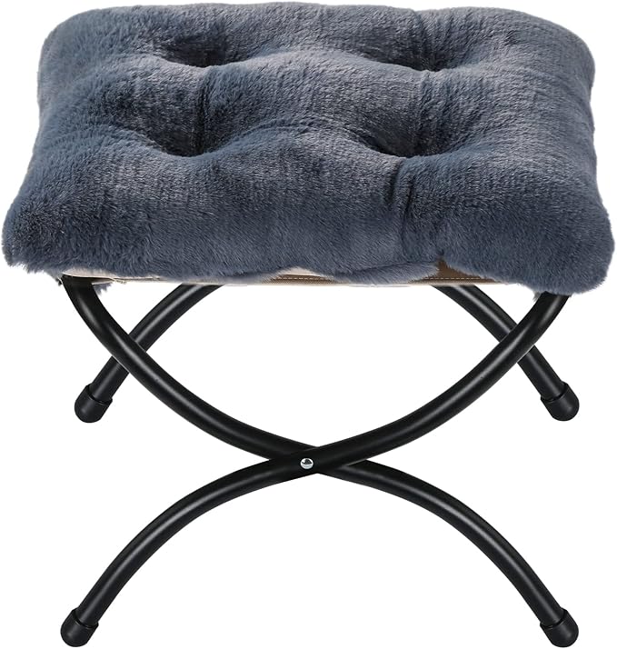 15" Foldable Foot Stool Ottoman by WELL-STRONG