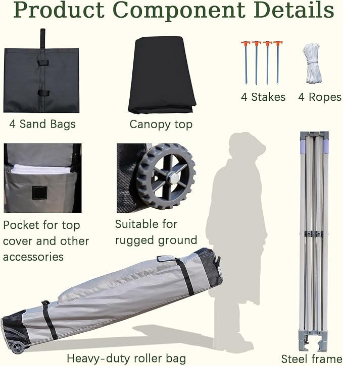 Easy 10x10 Pop Up Canopy Tent - Image 8
