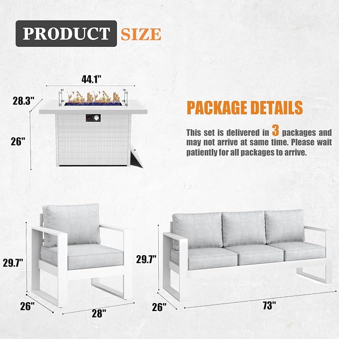 Outdoor Aluminum Furniture Set - Image 7