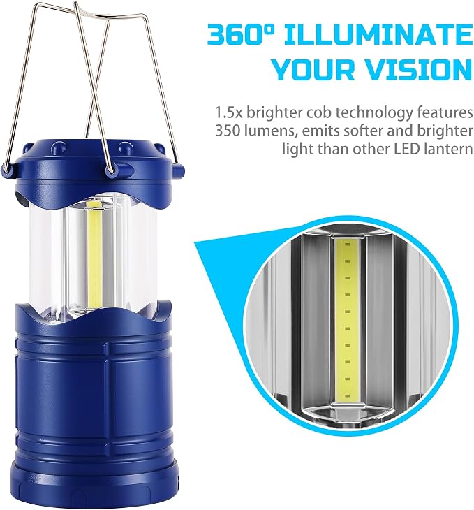 Lichamp LED Camping Lantern, 4 Pack Battery Powered Flashlight - Image 5