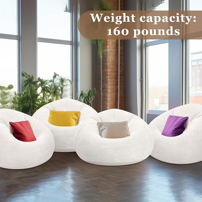 Realspring Inflatable Bean Bag Chairs Outdoor Blow up Camping Chairs Inflatable - Image 3