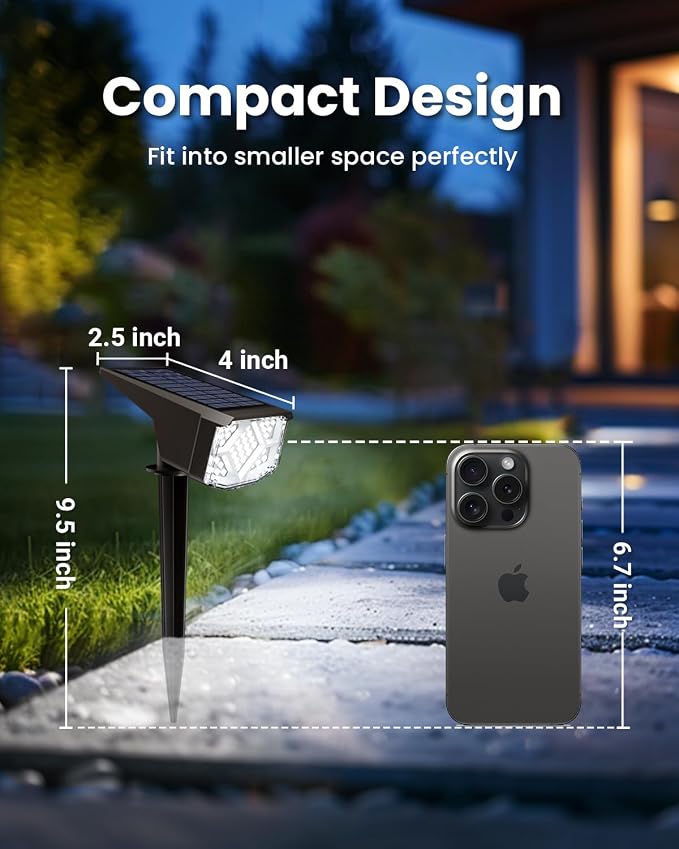 SOLPEX Solar Lights Outdoor Waterproof IP65, Landscape Spotlights Outdoor - Image 2
