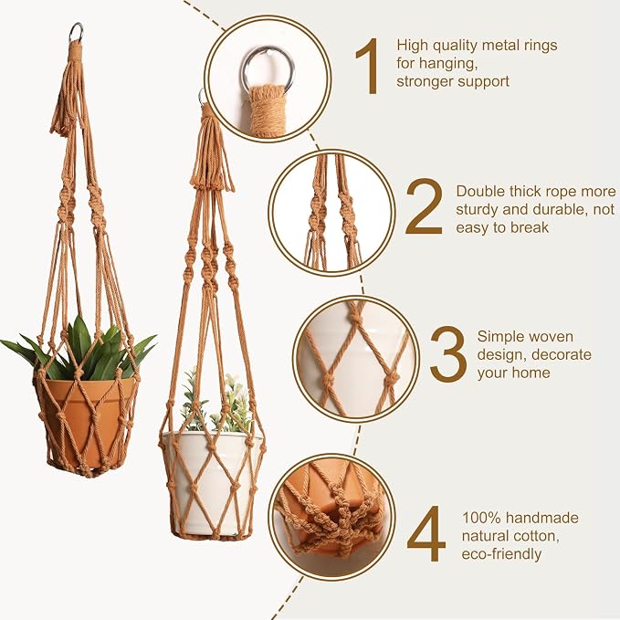 Artilady Macrame Hanging Planter - Image 3