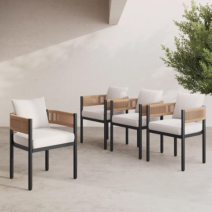 Grand patio Outdoor Dining Chairs Set of 4, 4 Pieces Patio Dining Chairs by GrandPatio