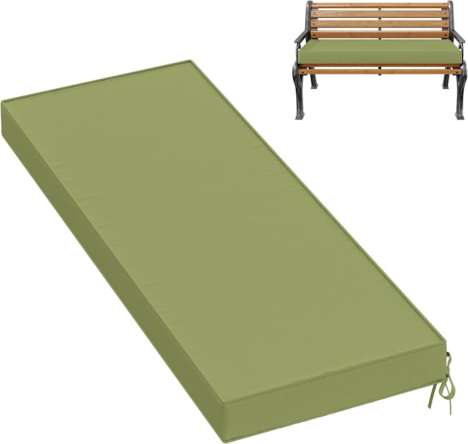 Premium Outdoor Bench Cushions for Patio Furniture 3.5inches Memory Foam Bench by Pakunoda