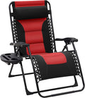 JEAREY Oversized Padded Zero Gravity Chairs, Folding Lounge Chair Outdoor Patio by JEAREYOutdoorsCollection