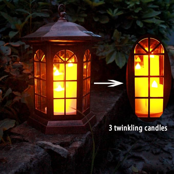 Solar Outdoor Waterproof Hanging Lantern, Yard Decorative Solar Lights PVC - Image 2