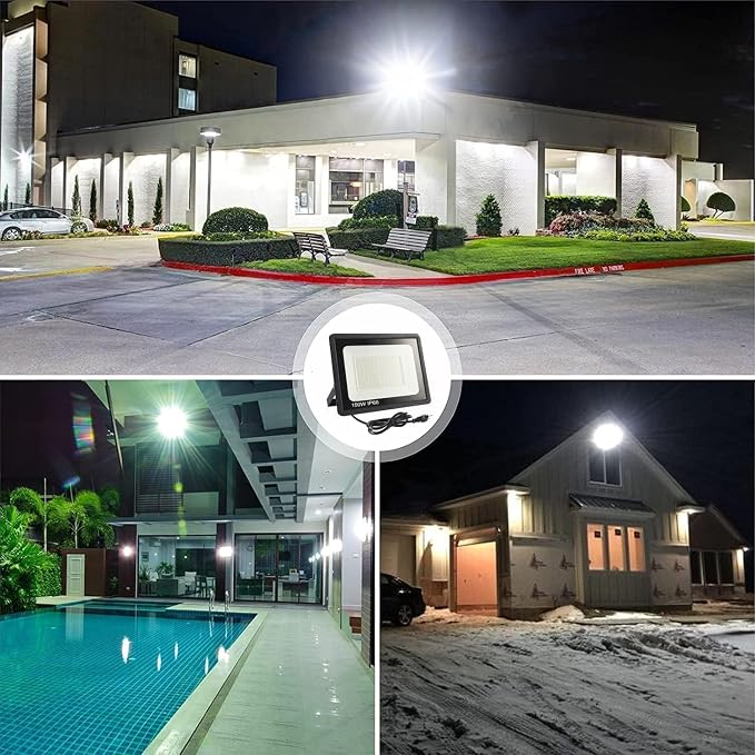 4Pack LED Flood Light Outdoor, 50W LED Work Light 5500lm - Image 8