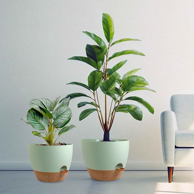 Big Self Watering Pots 12/10/9 inch, Plant Pots - Image 7