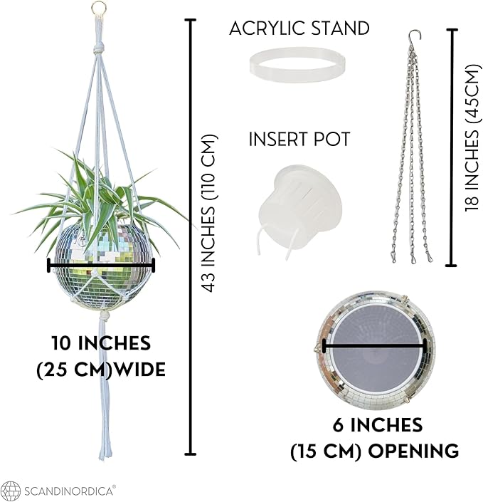 SCANDINORDICA Disco Ball Planter – Value Package: Mirror Disco Planter - Image 3