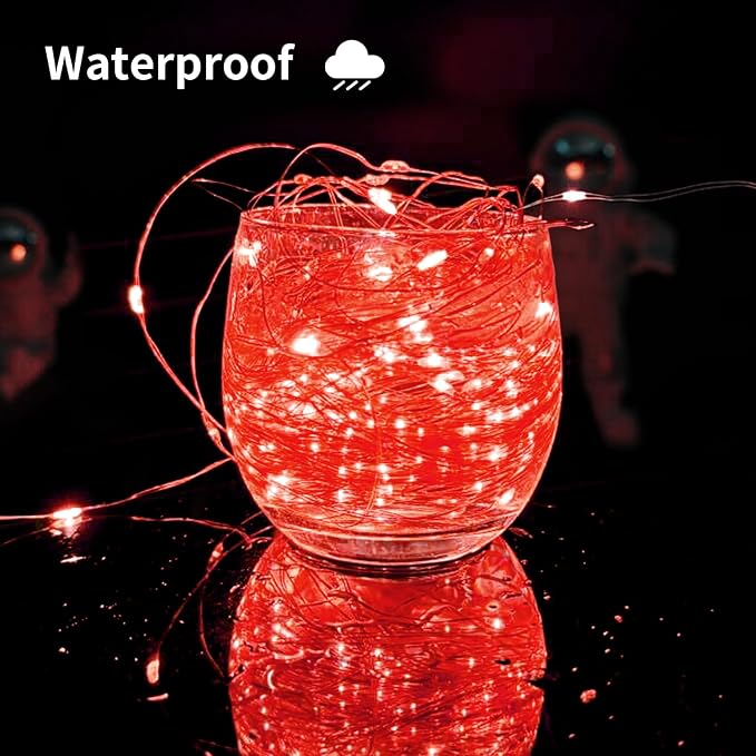 Solar String Lights Outdoor, 33 Feet 100 LEDs 8 Modes Solar Fairy Lights - Image 4
