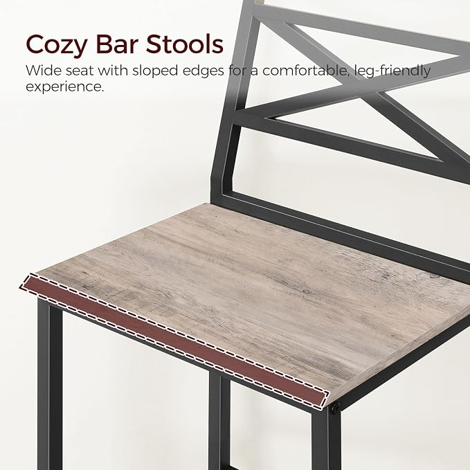 Bar Stools, Kitchen Breakfast Bar Chairs, Easy Assembly, - Image 7
