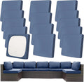 14Pcs Patio Cushion Covers, Outdoor Cushions Covers, Stretch Cushion Covers by Unknown
