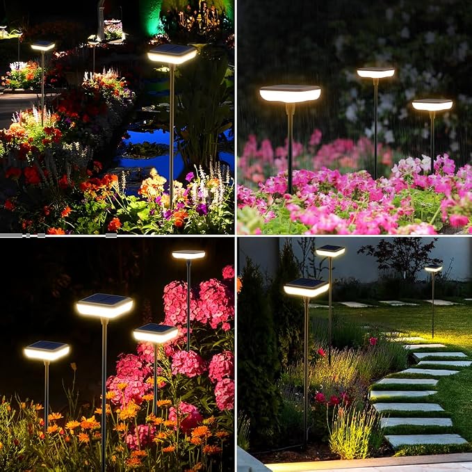 Solar Pathway Lights Outdoor 6 Pack Solar Powered Garden Lights 12H Long - Image 7