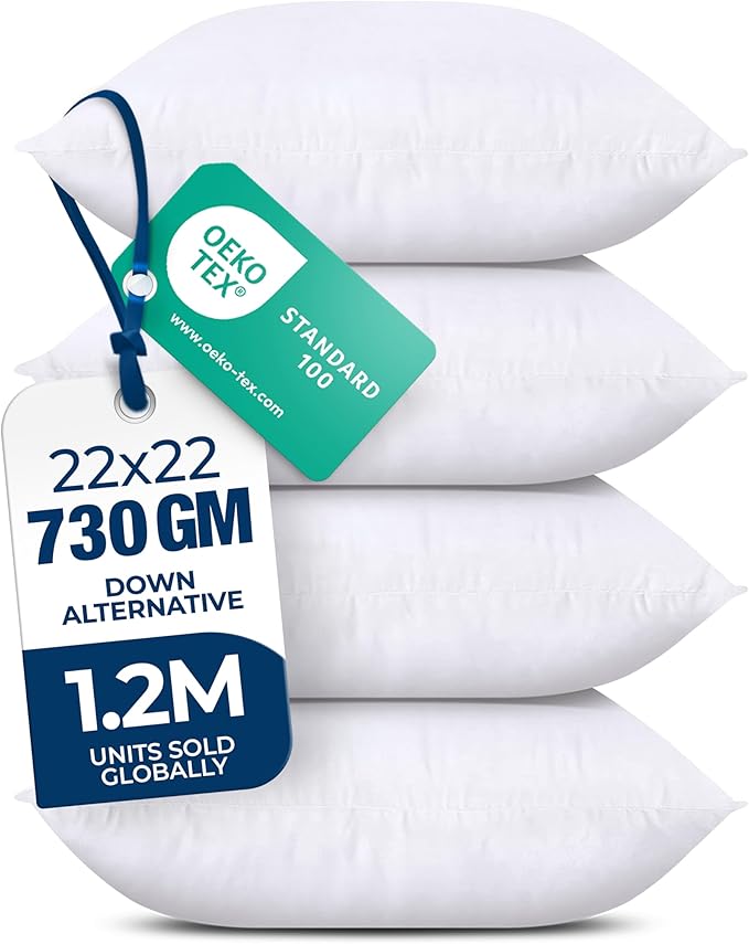 Utopia Bedding Throw Pillows – 22 x 22 Inches Down Alternative Pillows by UTOPIABEDDING