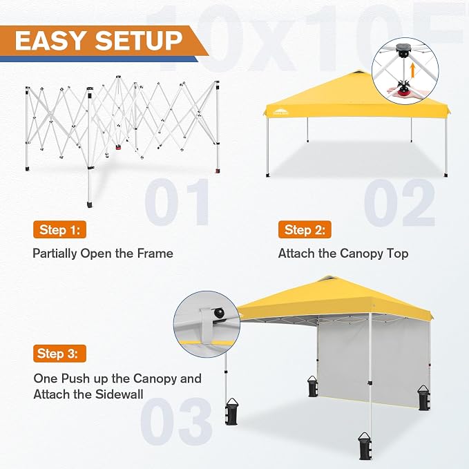 EAGLE PEAK Commercial Canopy 10x10 Pop Up Canopy Tent - Image 2